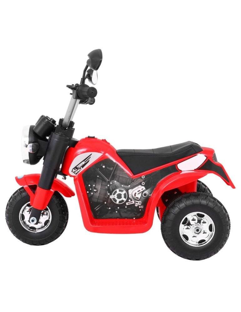 Triciclo elettrico per bambini MiniBike 6V con sedile in pelle e luci a LED 4  - Vista 3