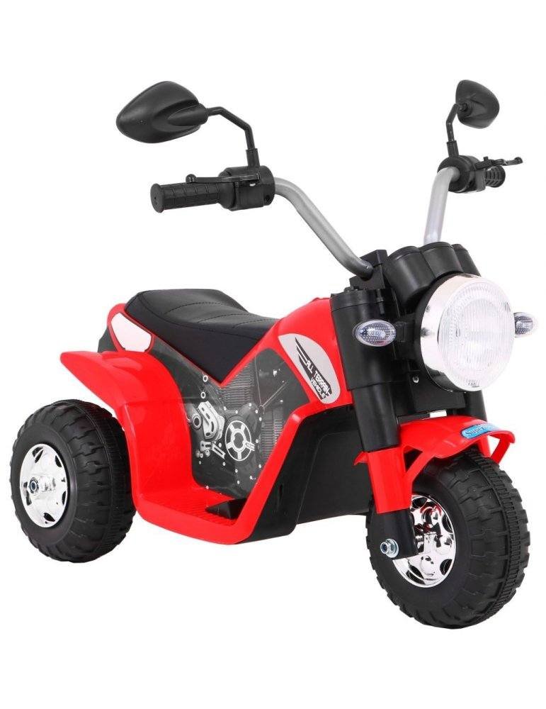 Triciclo elettrico per bambini MiniBike 6V con sedile in pelle e luci a LED 8  - Vista 7
