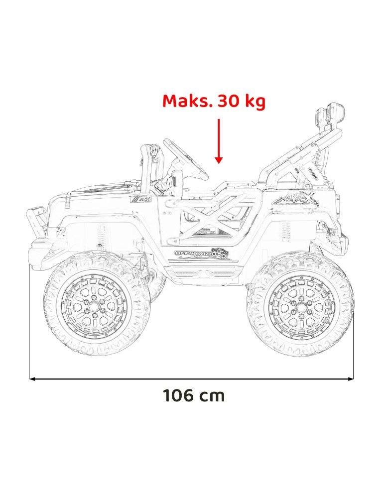 Auto elettrica per bambini OFF ROAD Velocità 12V 4x4 con sospensione e MP3 87 