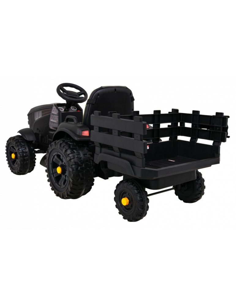 Trattore elettrico per bambini in titanio con rimorchio 4  - Vista 3