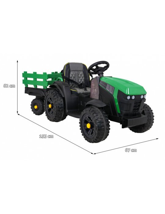 Tractor Titanium With Trailer | Tractor Eléctrico Infantil 12V 