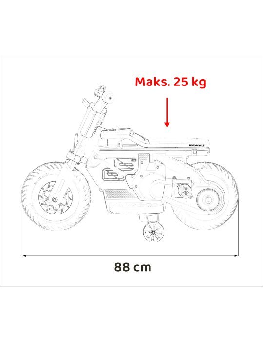 Motor Future 88 - Moto eléctrica infantil 6V con ruedas de goma | Patilandia 