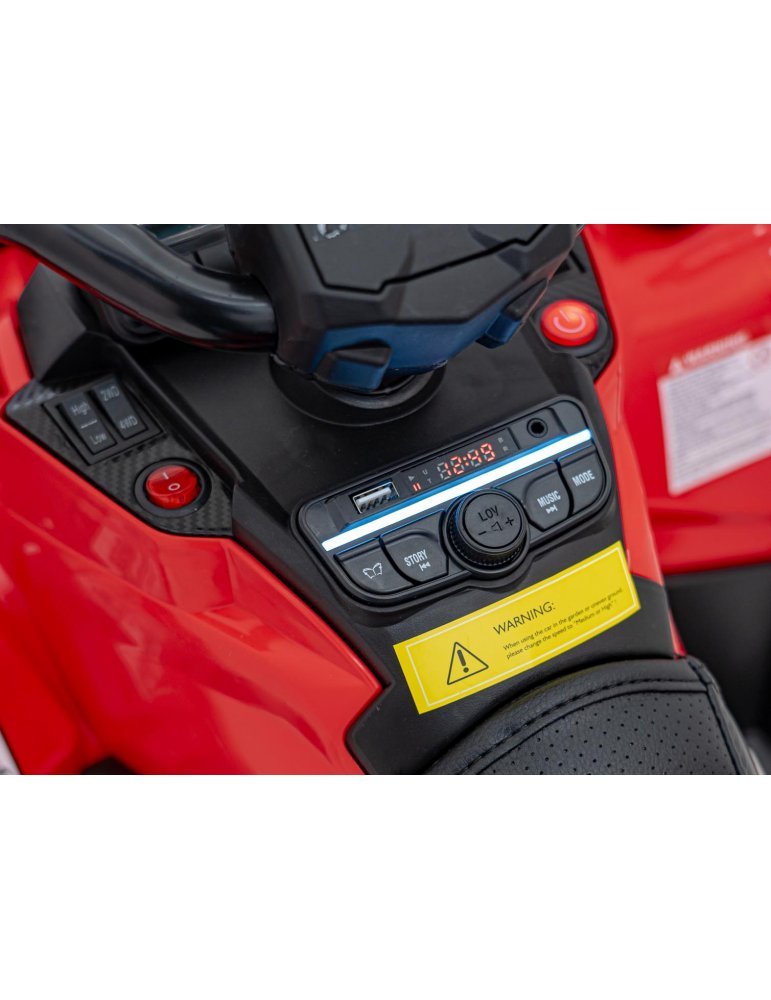 Can-Am Outlander 12V Quad – Quad elettrico per bambini 4x4 con 4 motori da 45 W 58  - Vista 9