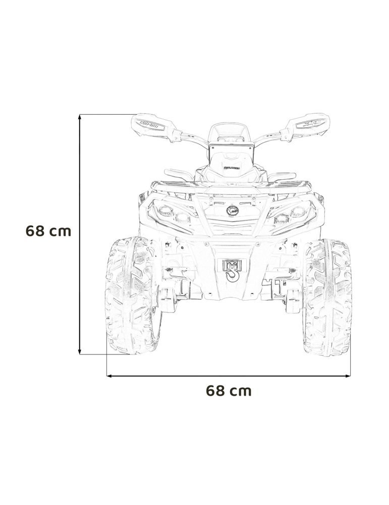 Can-Am Outlander 12V Quad – Quad elettrico per bambini 4x4 con 4 motori da 45 W 143  - Vista 23