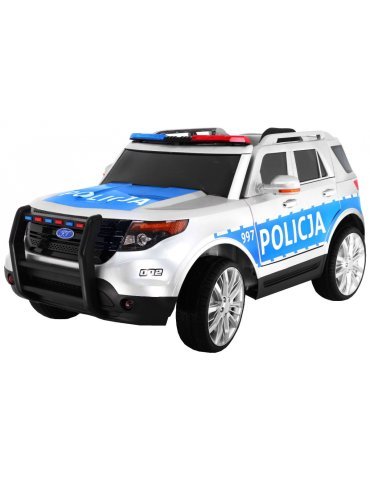 SUV Poland Police 12V - Coche Eléctrico Infantil con Sirena y Luces 
