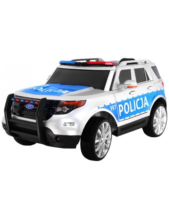 SUV Poland Police 12V - Coche Eléctrico Infantil con Sirena y Luces 