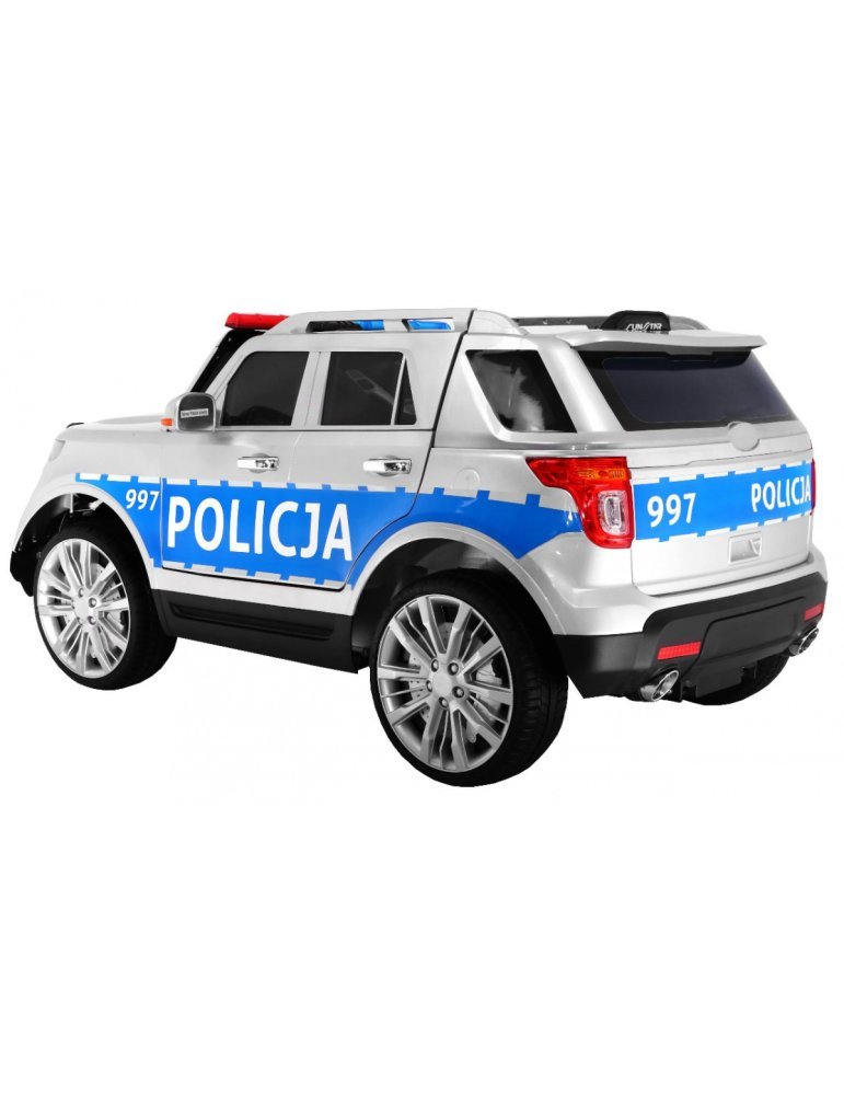 SUV Poland Police 12V - Coche Eléctrico Infantil con Sirena y Luces 