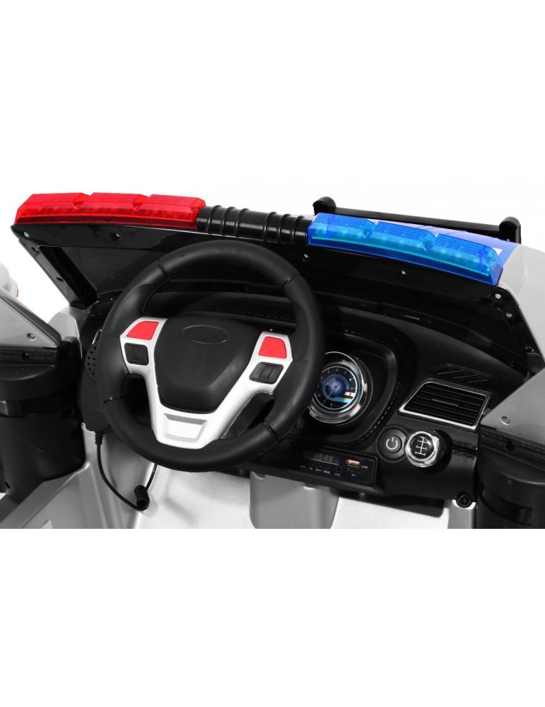 SUV Poland Police 12V - Coche Eléctrico Infantil con Sirena y Luces 