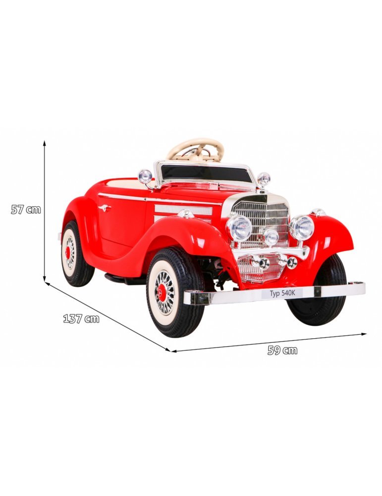 Mercedes Benz Retro Type 540A - Coche Eléctrico Infantil de Lujo 